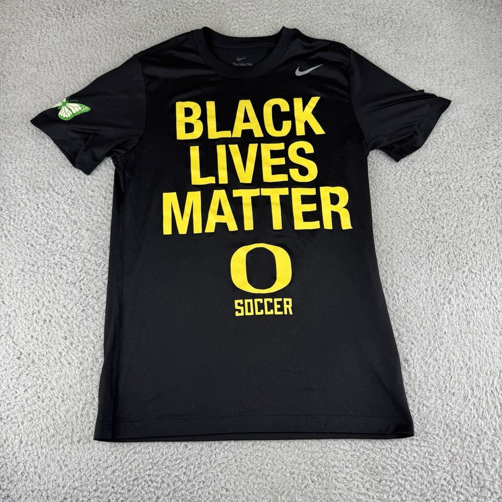 Oregon Ducks Soccer Team Issued Shirt Black Lives Matter Size Small Dri Fit